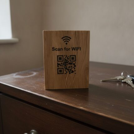 wifi-qr-kodo-zenklas-medienos-tekstura-is-arti