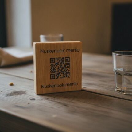 qr-kodo-meniu-zenklas-azuolo-su-graviravimu