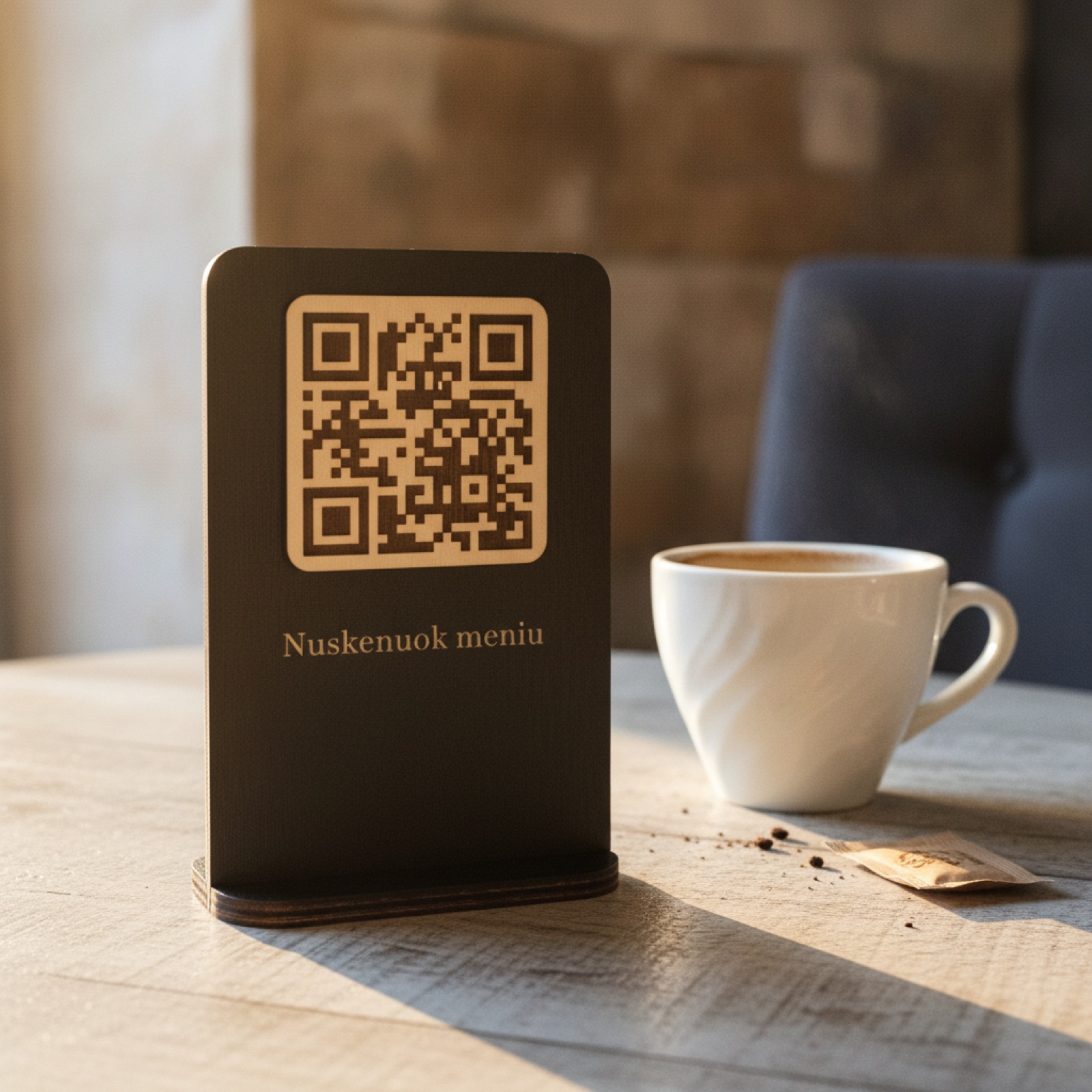qr kodo meniu zenklas is faneros su graviravimu qr-kodo-meniu-zenklas-is-faneros-su-graviravimu