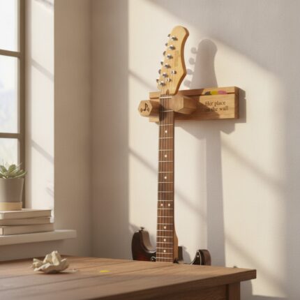 gitaros-sienine-kabykla-medienos-tekstura-is-arti