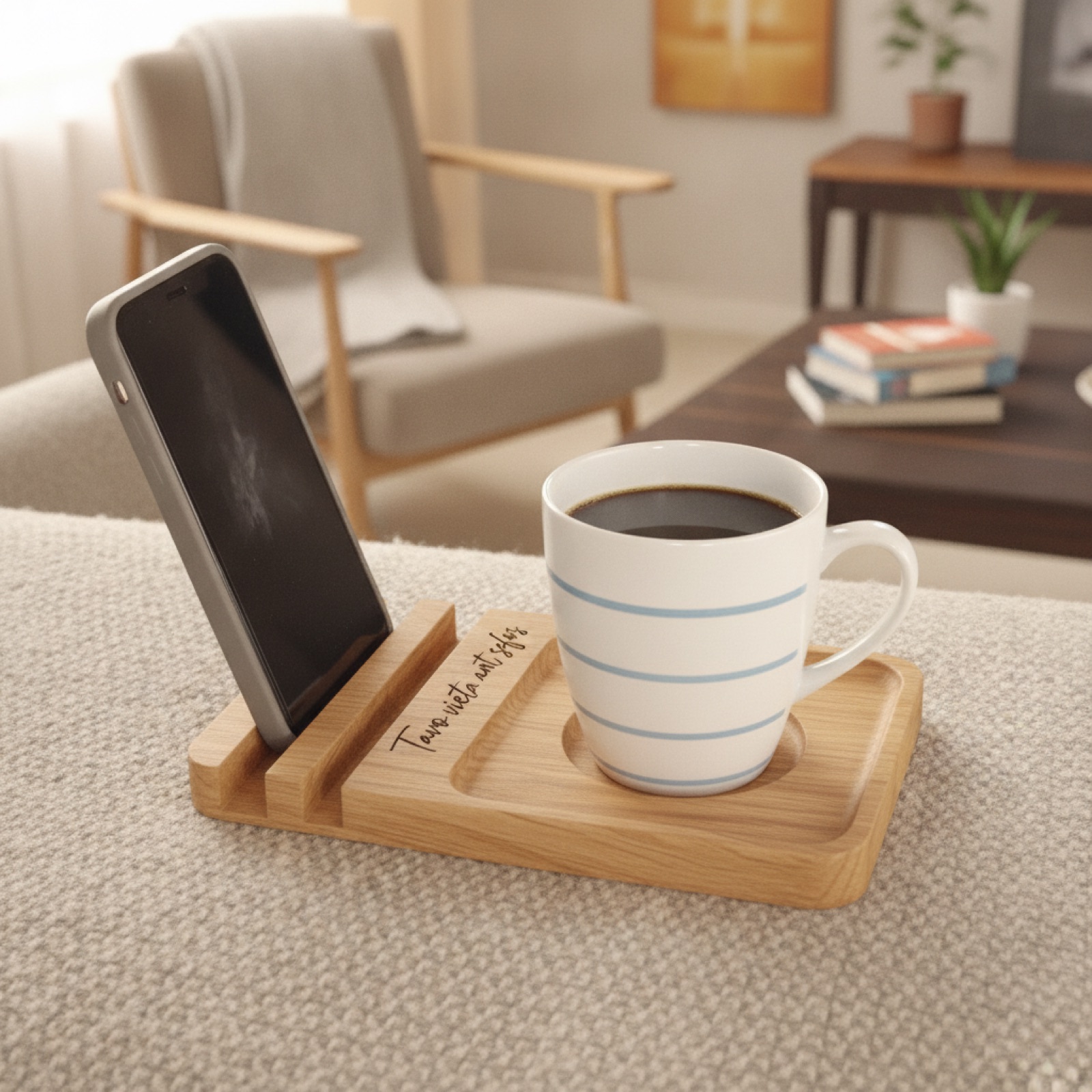 azuoline sofos padekliukas su telefono stovu su graviravimu azuoline-sofos-padekliukas-su-telefono-stovu-su-graviravimu